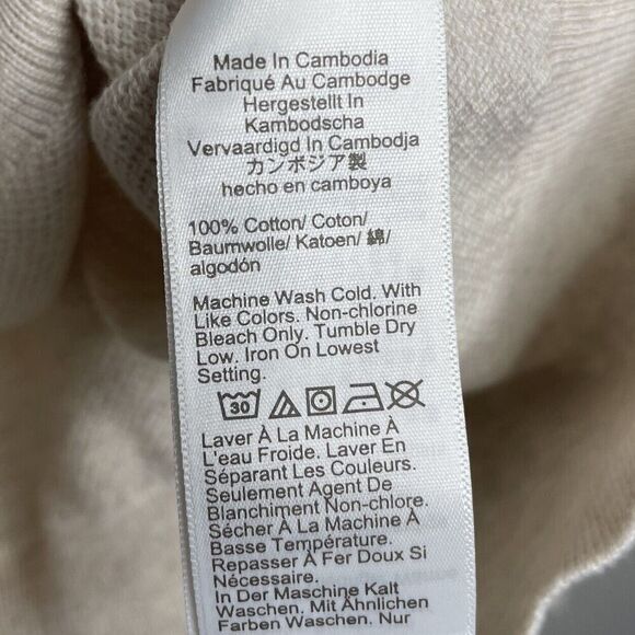 J.CREW Sweater Men Medium Cotton Pique Pullover NEW Beige Crewneck BM043 - Picture 13 of 15